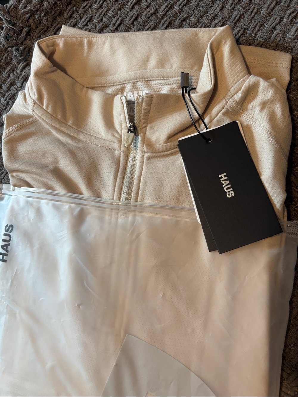 Men’s Performance Quarter-Zip Rash Guard — Cream - Picture 6 of 6